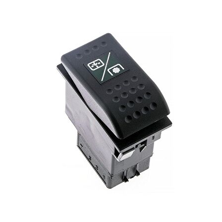 Universal Agroline Yardımcı Kuvvet Düğmesi Anahtarı 6 Pin Rocker Switch Buton - Ampullü 24V