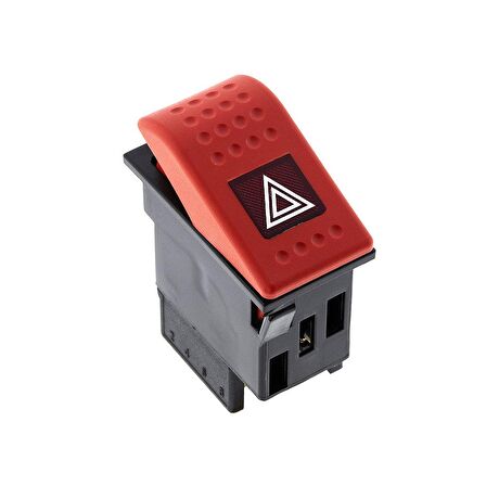 Universal Sinyal Flaşör Düğmesi Anahtarı 6 Pin Rocker Switch Buton - Ampullü 12V