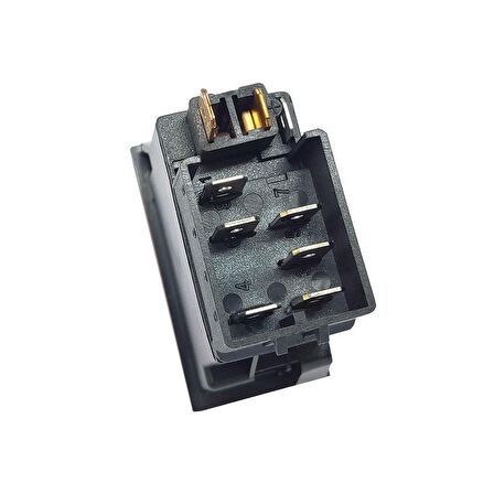 Universal Sinyal Flaşör Düğmesi Anahtarı 6 Pin Rocker Switch Buton - Ampullü 12V