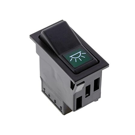 Universal İç Aydınlatma Lamba Düğmesi Anahtarı 6 Pin Rocker Switch - Ampullü 24V