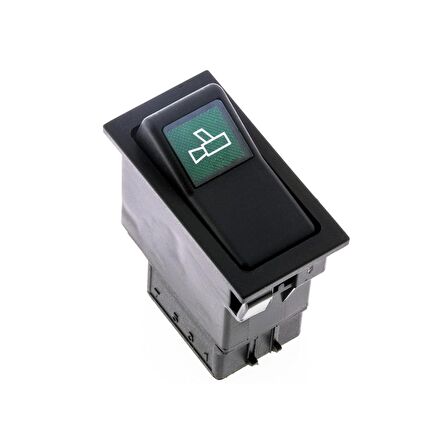 Universal Kamera Düğmesi Anahtarı 2 Pin Rocker Switch - Ampullü 12V