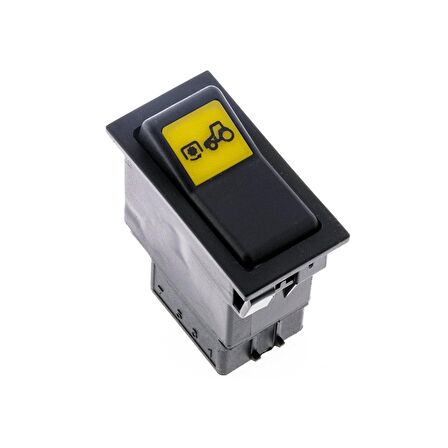Universal Ön PTO Yardımcı Kuvvet Düğmesi Anahtarı 2 Pin Rocker Switch - Ampullü 12V
