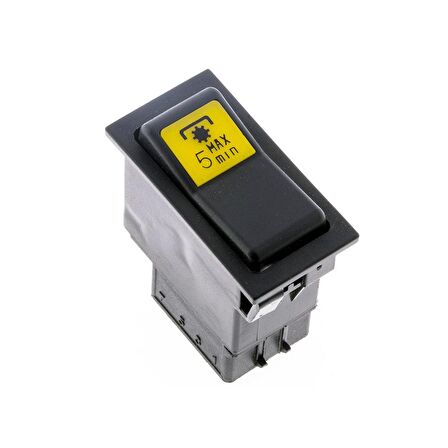 Universal PTO 5 Dakika Yardımcı Kuvvet Düğmesi Anahtarı 6 Pin Rocker Switch - Ampullü 12V