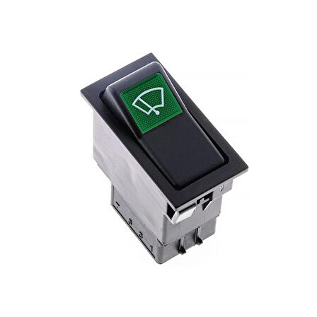 Universal Silecek Düğmesi Anahtarı 4 Pin Rocker Switch - Ampullü 24V
