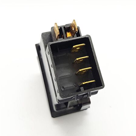 Universal Silecek Düğmesi Anahtarı 4 Pin Rocker Switch - Ampullü 24V