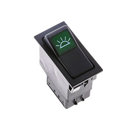 Universal İç Aydınlatma Lamba Düğmesi Anahtarı 3 Pin Rocker Switch - Ampullü 24V