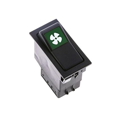 Universal Fan Düğmesi Anahtarı 6 Pin Rocker Switch - Ampullü 12V