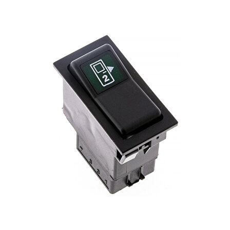 Universal Kapı Açma 2 Düğmesi Anahtarı 6 Pin Rocker Switch - Ampullü 12V