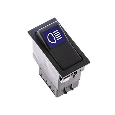 Universal Uzun Far Düğmesi Anahtarı 3 Pin Rocker Switch - Ampullü 12V