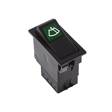 Universal Silecek Düğmesi Anahtarı 6 Pin Rocker Switch - Ampullü 12V