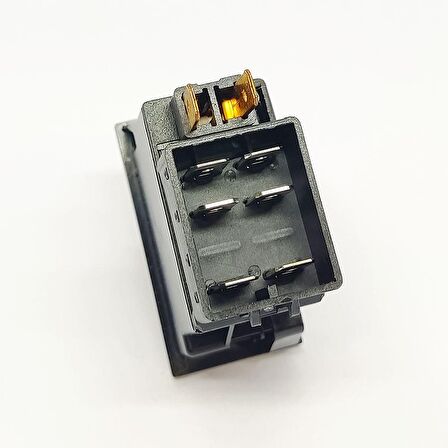Universal Silecek Düğmesi Anahtarı 6 Pin Rocker Switch - Ampullü 12V