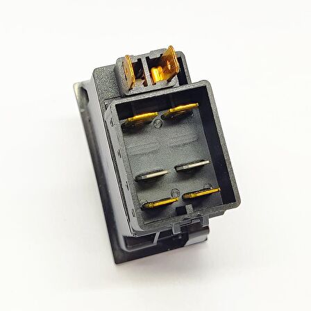 Universal Cam Açma Kapama Düğmesi Anahtarı 6 Pin Rocker Switch - Ampullü 24V