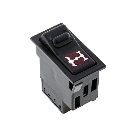 Universal Diferansiyel Kilitleme Düğmesi Anahtarı 6 Pin Rocker Switch - Ampullü 24V