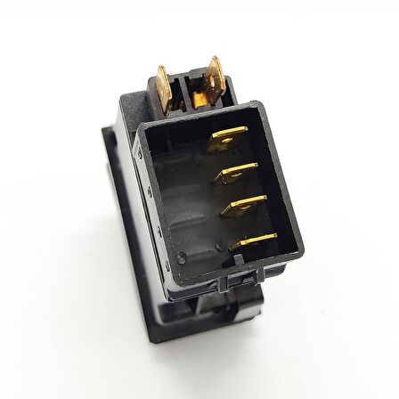 Universal Motor Start Düğmesi Anahtarı 4 Pin Rocker Switch - Ampullü 12V