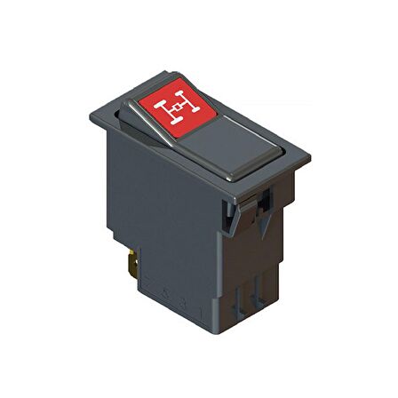 Universal 4 Teker Sürücü Düğmesi Anahtarı 6 Pin Rocker Switch 82012288 - Ampullü 24V