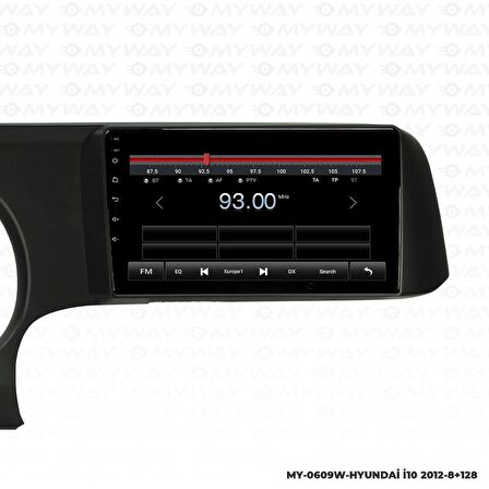 Araç Multimedya Hyundai İ10 Android 12 Carplay 4Gb Ram + 64Gb Hdd 2012 Navigasyon Ekran MYW