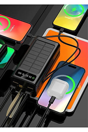 Solar 30.000 Mah 20W Güneş Enerjili Powerbank Usb Çıkışlı Mikro Tycp