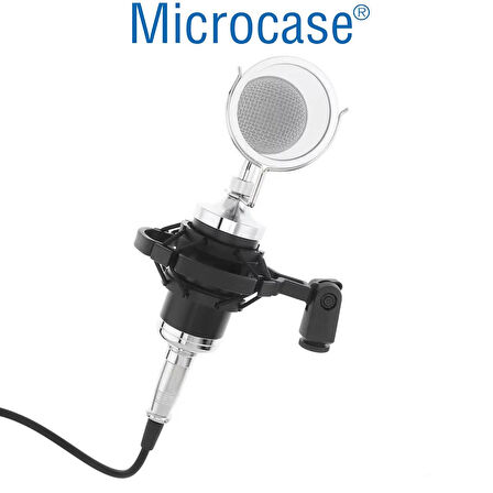 Microcase Yayın Stüdyo için Mikrofon Tutucu Plastik Shock Mount  - SİYAH AL4724