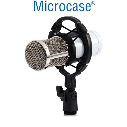 Microcase Yayın Stüdyo için Mikrofon Tutucu Plastik Shock Mount  - SİYAH AL4724