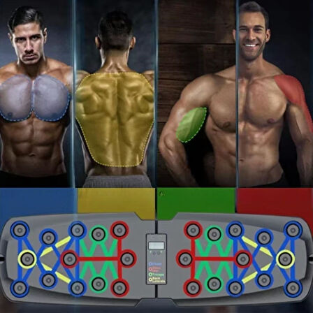  Otomatik Sayımlı Katlanabilir İpli Şınav Fitness Tahtası