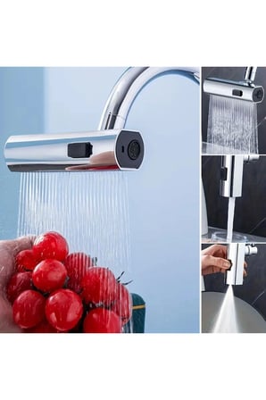 3 Farklı Modlu Çok Amaçlı Musluk Adaptörü Evrensel Musluk Başlığı Şelale Musluk