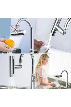 3 Farklı Modlu Çok Amaçlı Musluk Adaptörü Evrensel Musluk Başlığı Şelale Musluk
