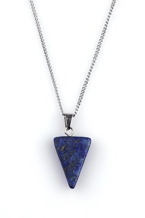 Lapis Lazuli Doğal Taş Üçgen Model Kolye