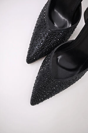 Albertina Taş Detaylı Topuklu Ayakkabı