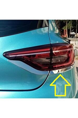Renault Clio 5 Arka Görünüm Krom Seti 2019  Model Ve Sonrası 7 Parça P.Çelik