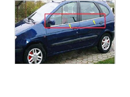 Renault Scenic 1 Krom Cam Çıtası 4 prç. 2001-2005 Arası P. Çelik