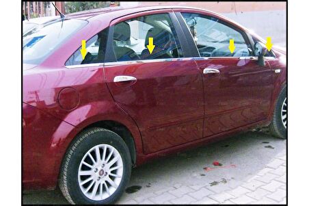 Fiat Linea Krom Cam Çıtası 8 Prç. 2007 Ve Üzeri P.çelik