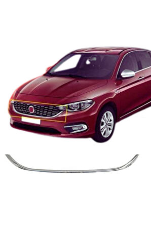 Fiat Egea Krom Far Kaşı 2 Parça + Ön Panjur Alt Çıtası Krom 2015-2019 Paslanmaz Çelik