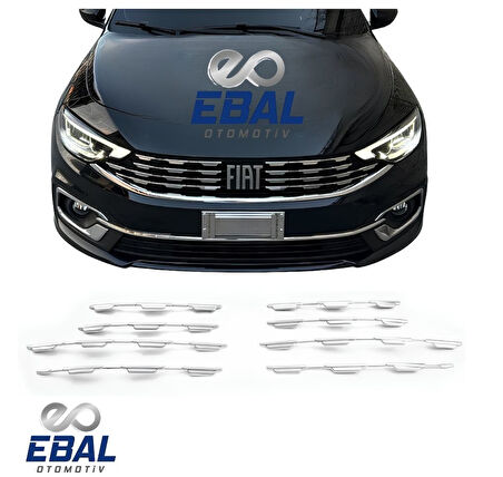 Fiat Egea Krom Ön Panjur 8 Parça 2020-2024 Model Arası Uyumlu P.Çelik