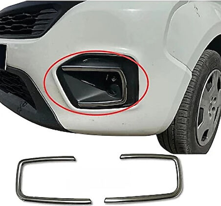 FIAT FIORINO  MAKYAJLI KASA Krom Sis Far Çerçevesi 2 Prç. 2016-2019 Paslanmaz Çelik