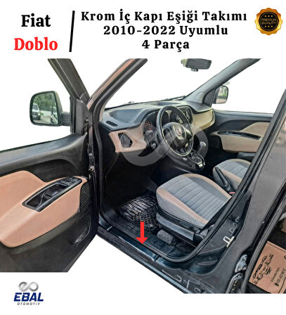 Fiat Doblo Krom İç Kapı Eşiği Takımı 2010-2022 Arası Paslanmaz Çelik