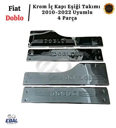 Fiat Doblo Krom İç Kapı Eşiği Takımı 2010-2022 Arası Paslanmaz Çelik
