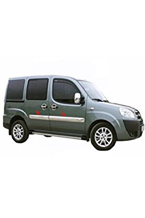 Fiat Doblo Krom Yan Kapı Çıtası  4 Kapı 2006-2010 P. Çelik(GENİŞ)