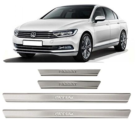 VW Passat 3C B8 Krom Kapı Eşiği  2015 Üzeri Paslanmaz Çelik