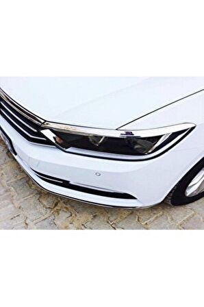 Vw Passat B8 Krom Ön Panjur+ Far Üzeri Çıta 3 Prç. 2015-2019 Arası P.çelik