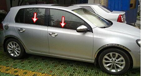 VW Golf 6 Krom Cam Çıtası 4 Parça 2009-2012 Paslanmaz Çelik