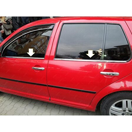 VW Golf 4 Krom Cam Çıtası 4 prç. 1998-2004 P. Çelik