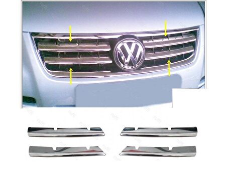 VW Touareg Krom Ön Panjur 4 prç. 2003-2007 Arası P. Çelik