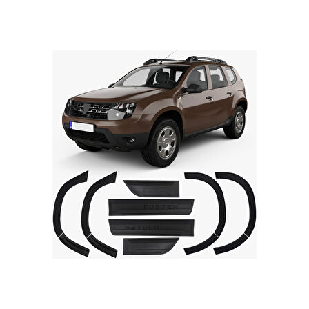 Dacia Duster Mat Dodik Seti 12 Parça 2018-2023 Model Arası Uyumlu (Duster Yazılı)