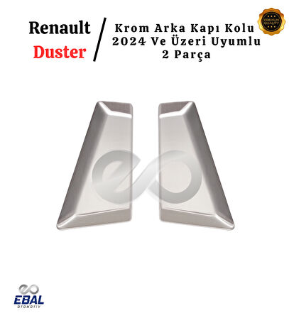 Renault Duster 2024 Üzeri İçin Krom Arka Kapı Kolu 2 Kapı Paslanmaz Çelik