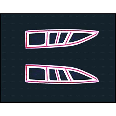 Peugeot Partner Tepee krom Stop Çerçevesi 2 Pcs  2008-2018 Arası