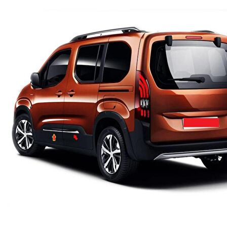 Peugeot Rifter Krom Yan Kapı Çıtası 4 Parça 2018-2023 Model Arası P.ÇELİK