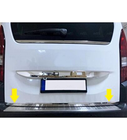 Peugeot Rifter  Krom Bagaj Alt Çıtası 2018 Üzeri Paslanmaz Çelik