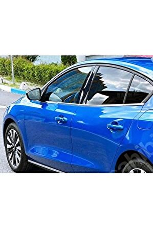 Ford Focus 4 Hb-Sedan Krom Cam Çıtası 4 Parça  2018 Ve Üzeri P.Çelik