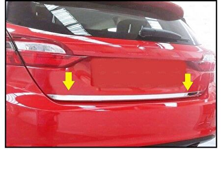 Ford Fiesta krom bagaj alt çıtası 2018 ve üzeri  P.Çelik
