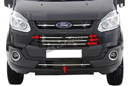 Ford Tourneo Custom Krom Ön Panjur 5 prç. 2012 ve üzeri P.ÇELİK